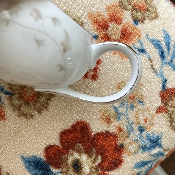 VINTAGE MIKASA 6137 GRAVY BOAT HANDLED WITH UNDER PLATE PLATINUM TRIM RARE ITEM - Picture 10 of 15